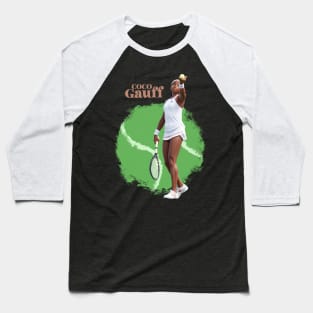 Coco Gauff cartoon Baseball T-Shirt